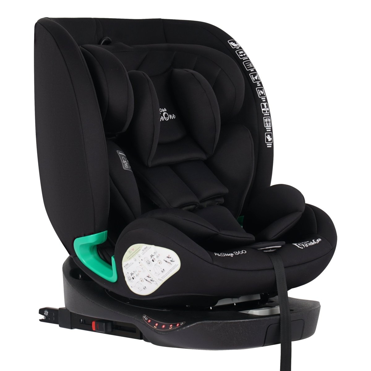 AllStage 360 ISOFIX I-Size Car Seat - Midnight Black (Birth-12 Years)