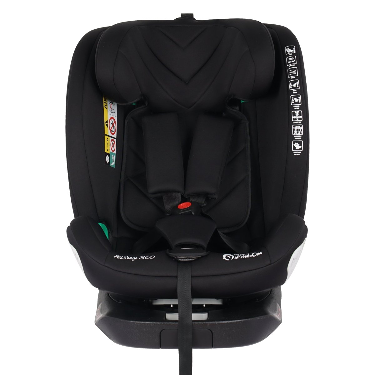 AllStage 360 ISOFIX I-Size Car Seat - Midnight Black (Birth-12 Years)
