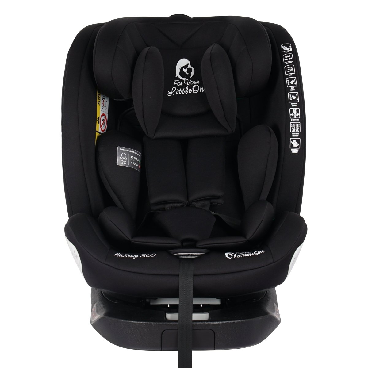 AllStage 360 ISOFIX I-Size Car Seat - Midnight Black (Birth-12 Years)