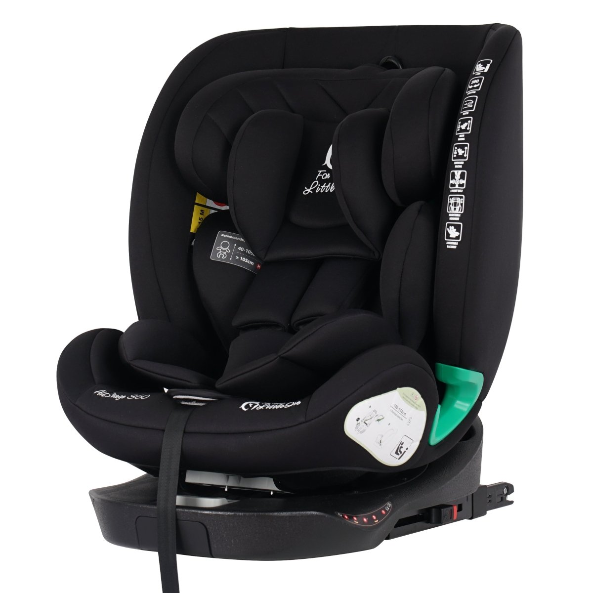 AllStage 360 ISOFIX I-Size Car Seat - Midnight Black (Birth-12 Years)