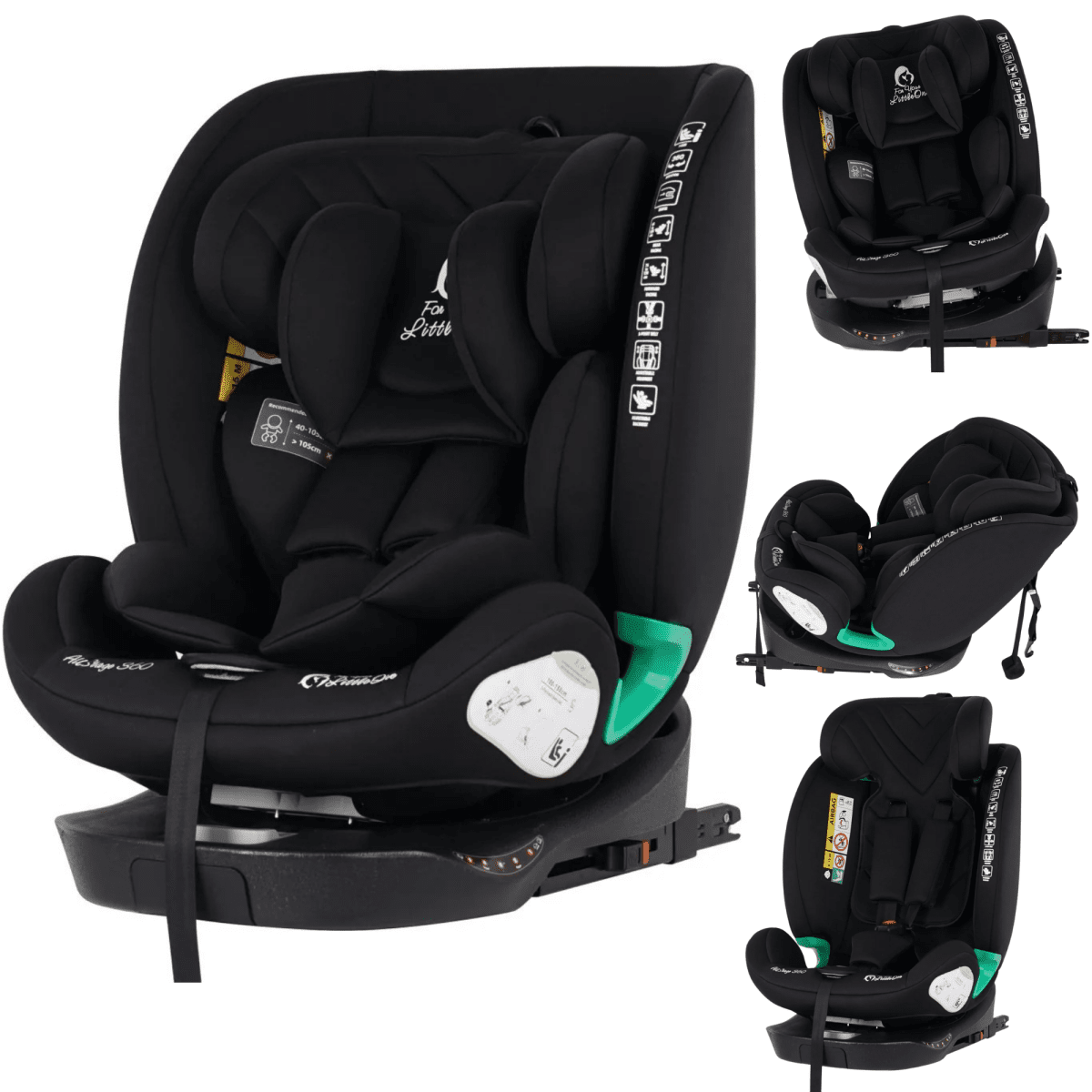 AllStage 360 ISOFIX I-Size Car Seat - Midnight Black (Birth-12 Years)