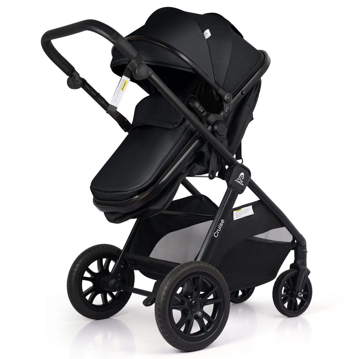 Cruise 3 In 1 Travel System With Car Seat - Eclipse Black (Free Cupholder & Seat Liner Included)