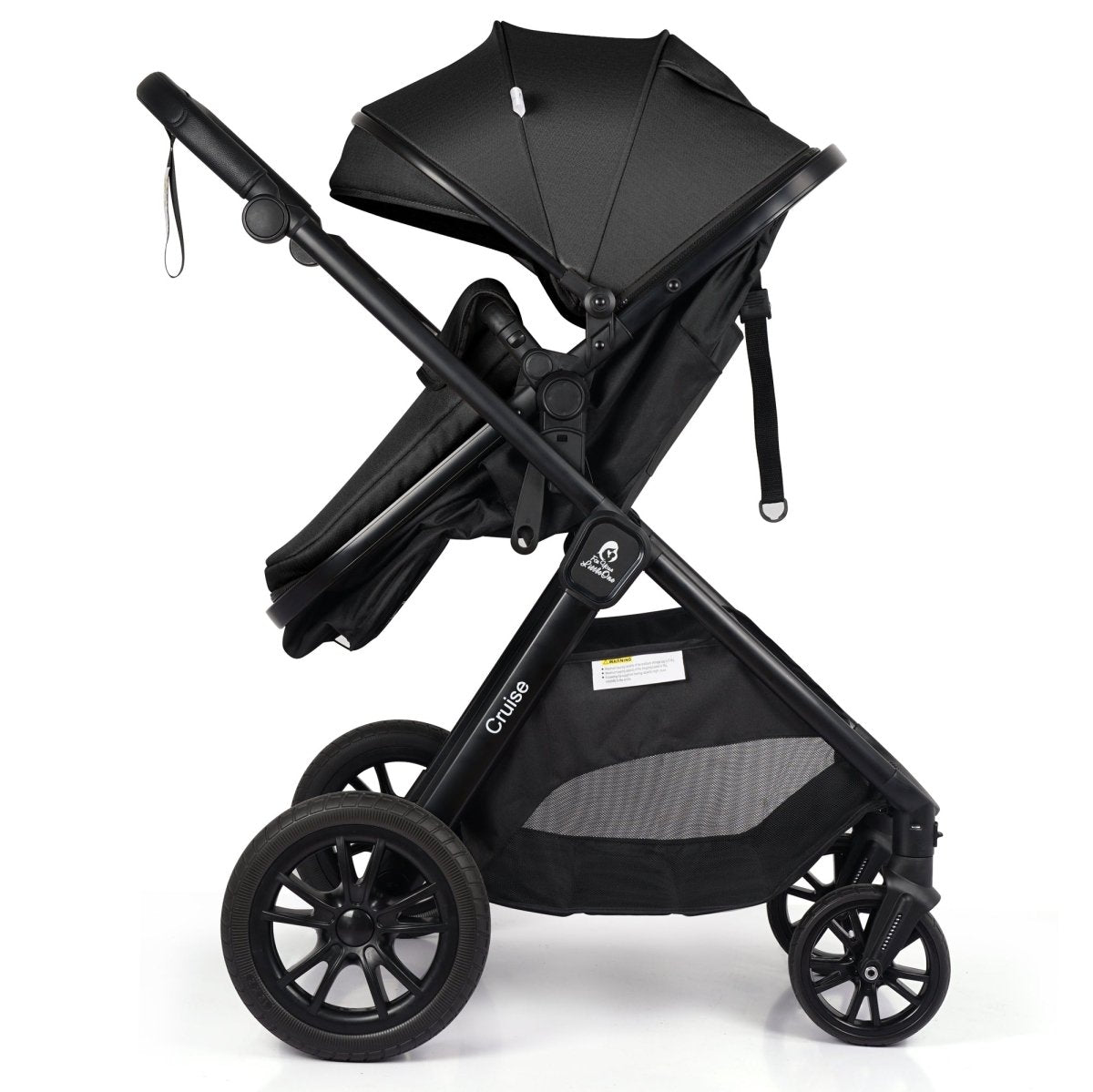 Cruise 3 In 1 Travel System With Car Seat - Eclipse Black (Free Cupholder & Seat Liner Included)