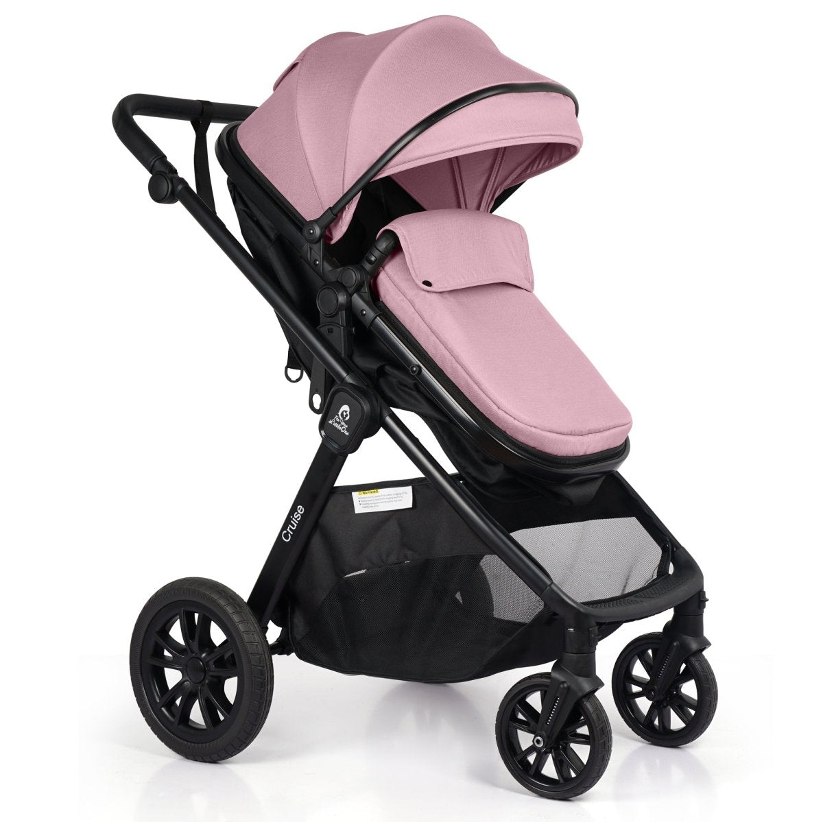 Cruise 3 In 1 Travel System With Car Seat - Blush Rose (Free Cupholder & Seat Liner Included)