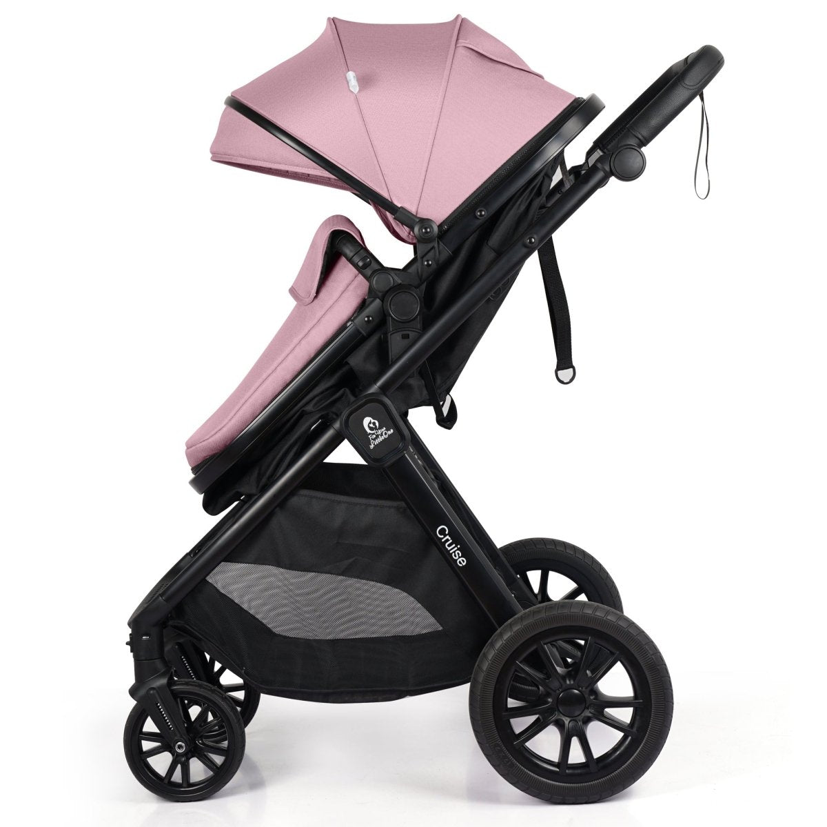 Cruise 3 In 1 Travel System With Car Seat - Blush Rose (Free Cupholder & Seat Liner Included)