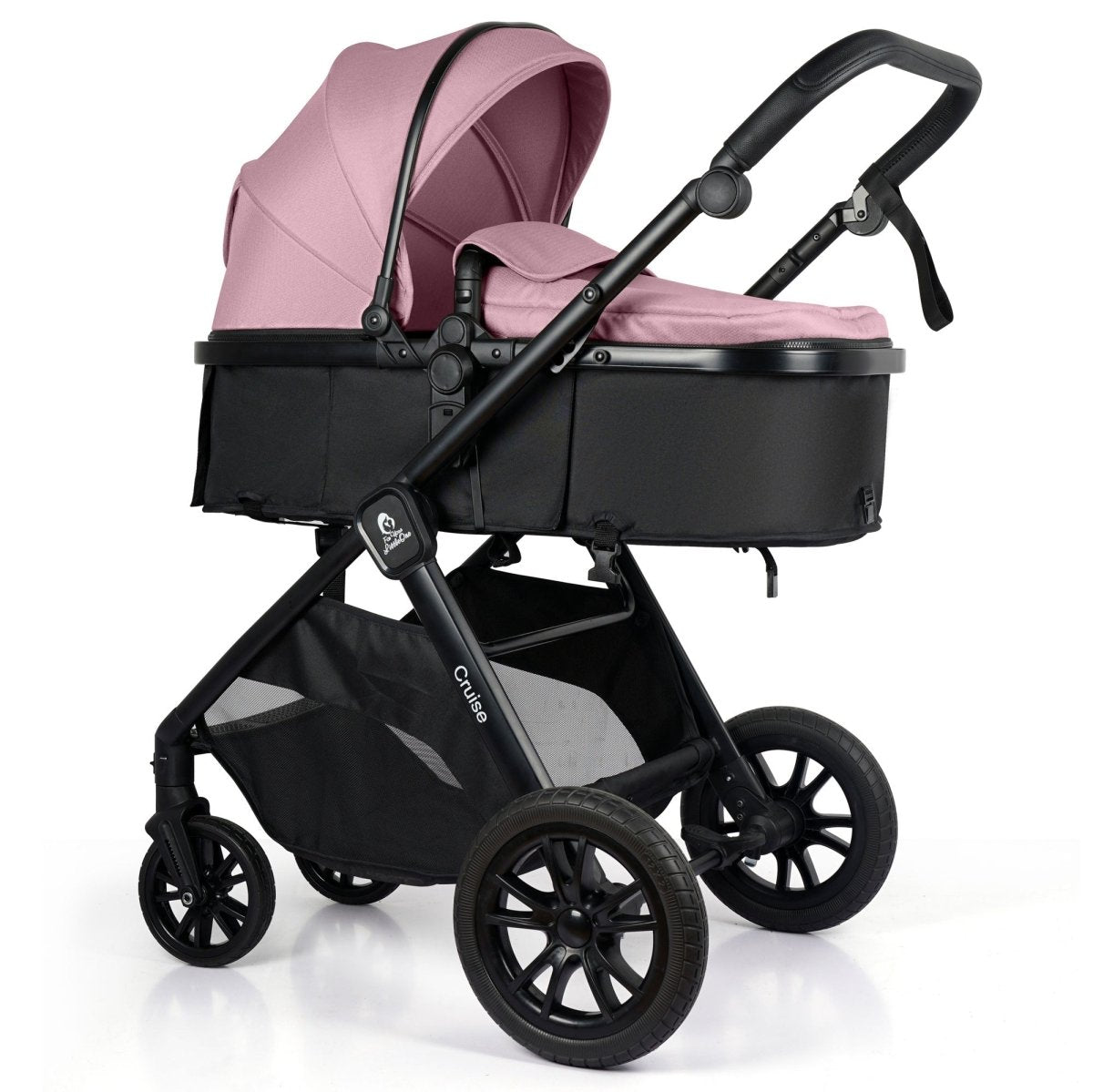 Cruise 3 In 1 Travel System With Car Seat - Blush Rose (Free Cupholder & Seat Liner Included)
