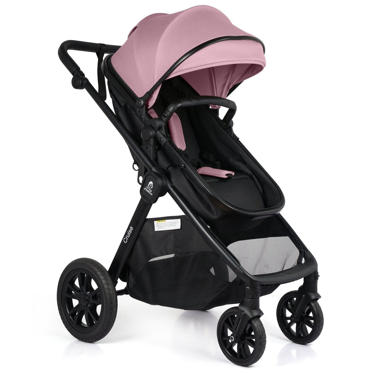 Cruise 3 In 1 Travel System With Car Seat - Blush Rose (Free Cupholder & Seat Liner Included)