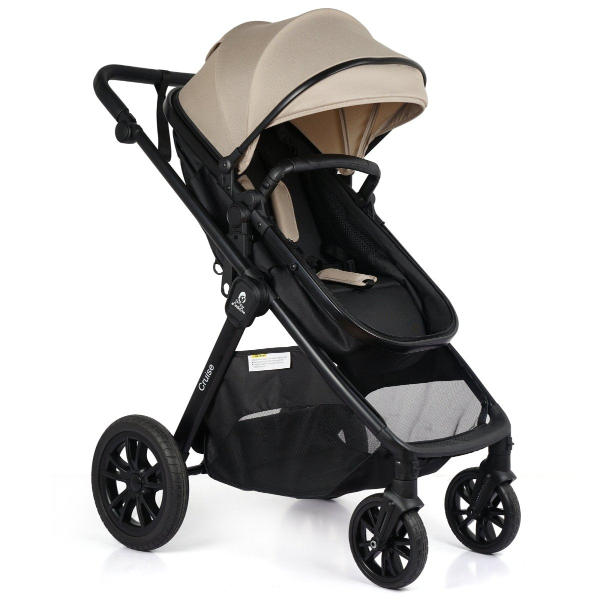 Cruise 3 In 1 Travel System With Car Seat - Dune Beige (Free Cupholder & Seat Liner Included)