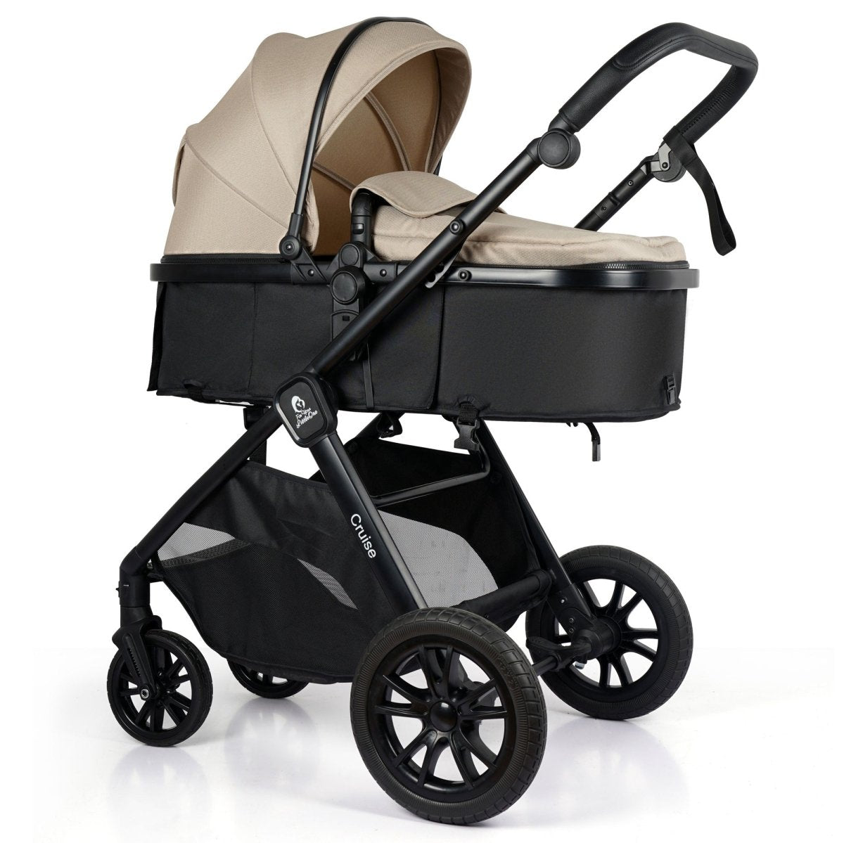 Cruise 3 In 1 Travel System With Car Seat - Dune Beige (Free Cupholder & Seat Liner Included)