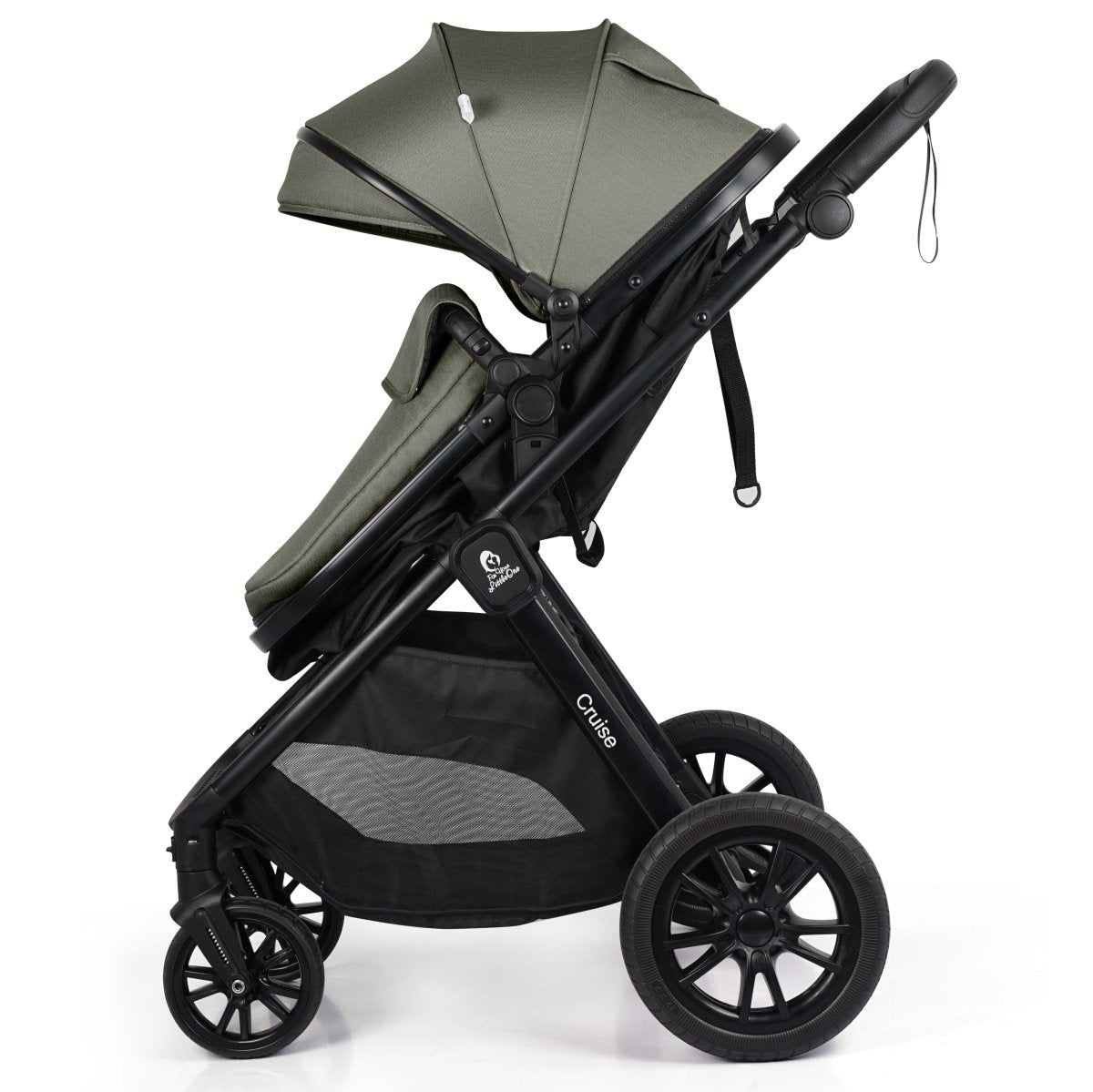 Cruise 3 In 1 Travel System With Car Seat - Pebble Sage (Free Cupholder & Seat Liner Included)