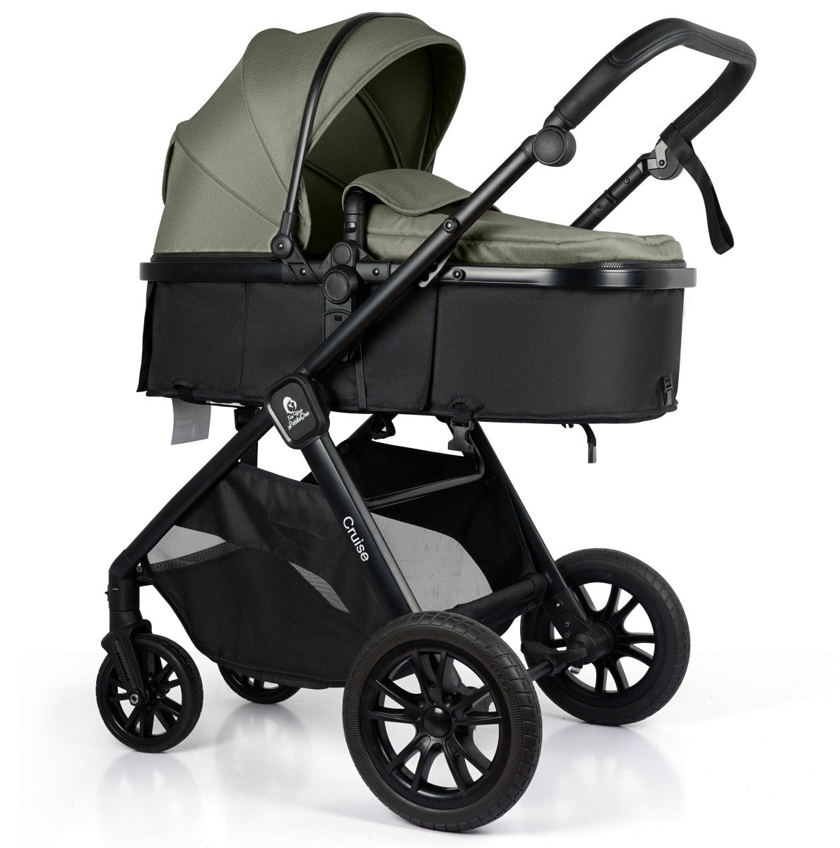 Cruise 3 In 1 Travel System With Car Seat - Pebble Sage (Free Cupholder & Seat Liner Included)