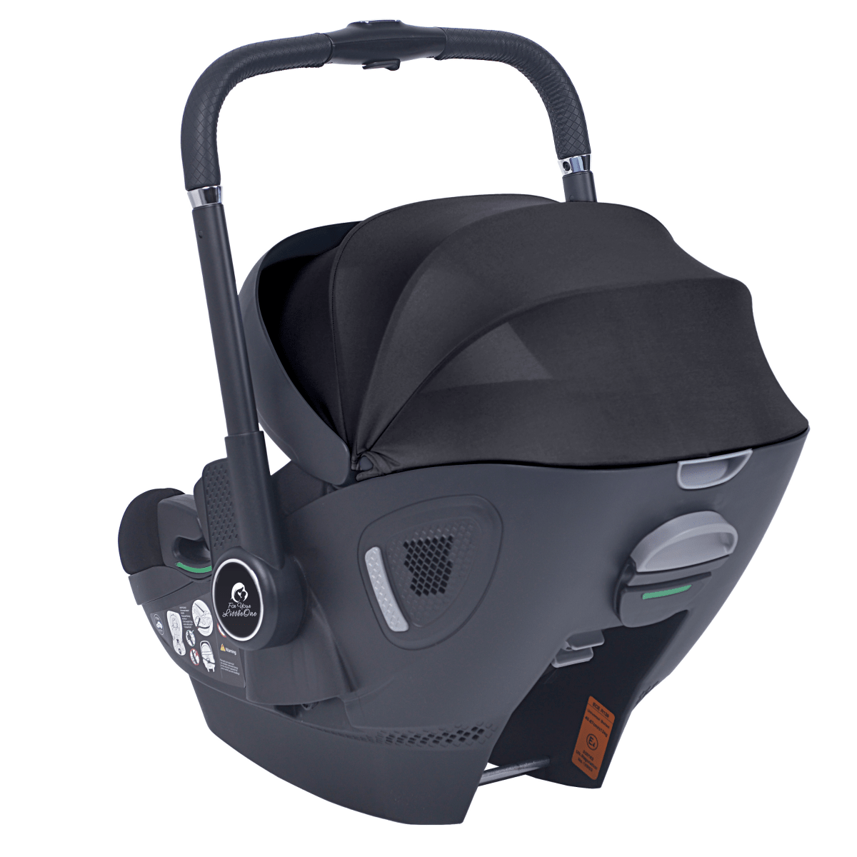 Qubi Infant Car Seat Stroller 7 Piece Bundle - Eclipse Black