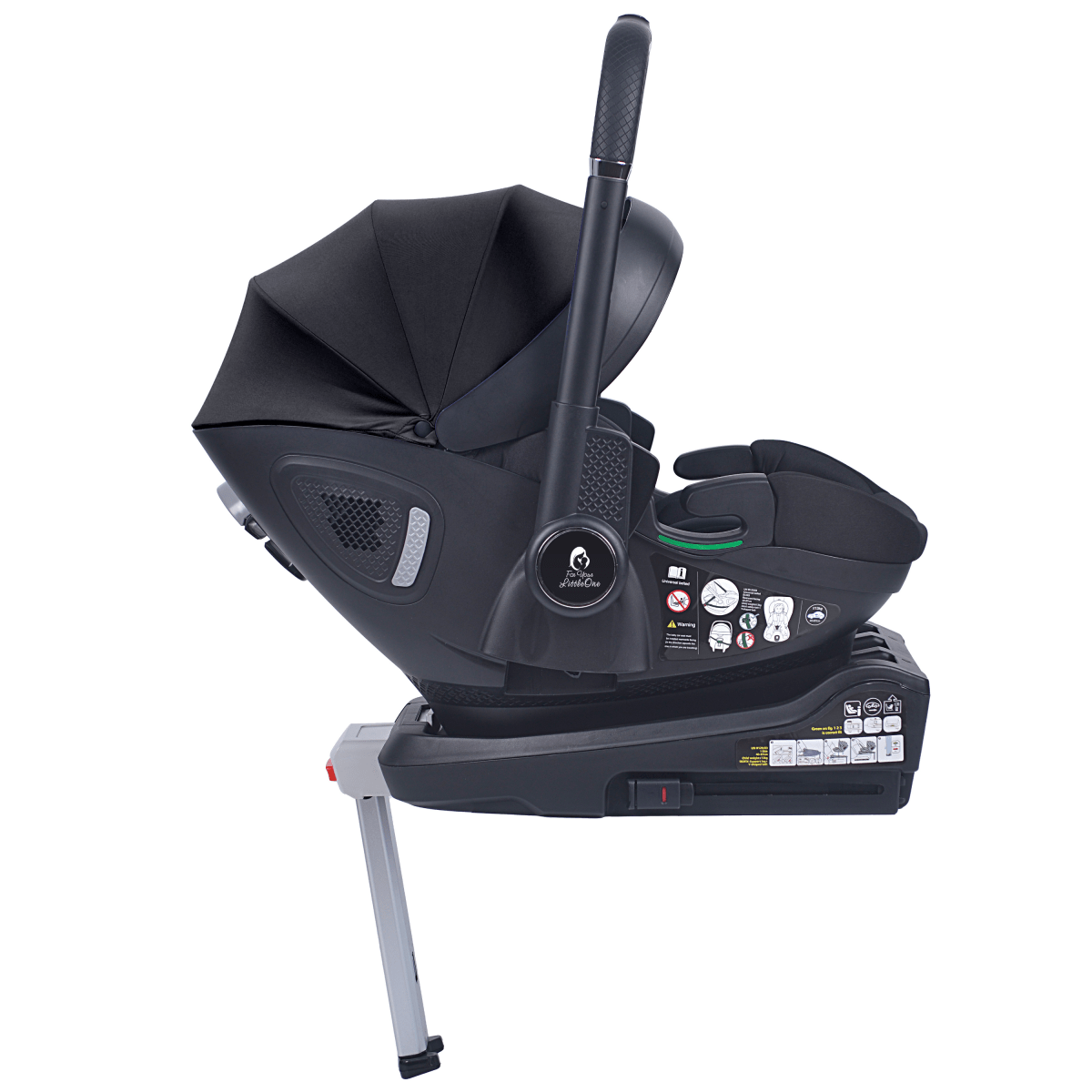 Qubi Infant Car Seat Stroller 7 Piece Bundle - Eclipse Black