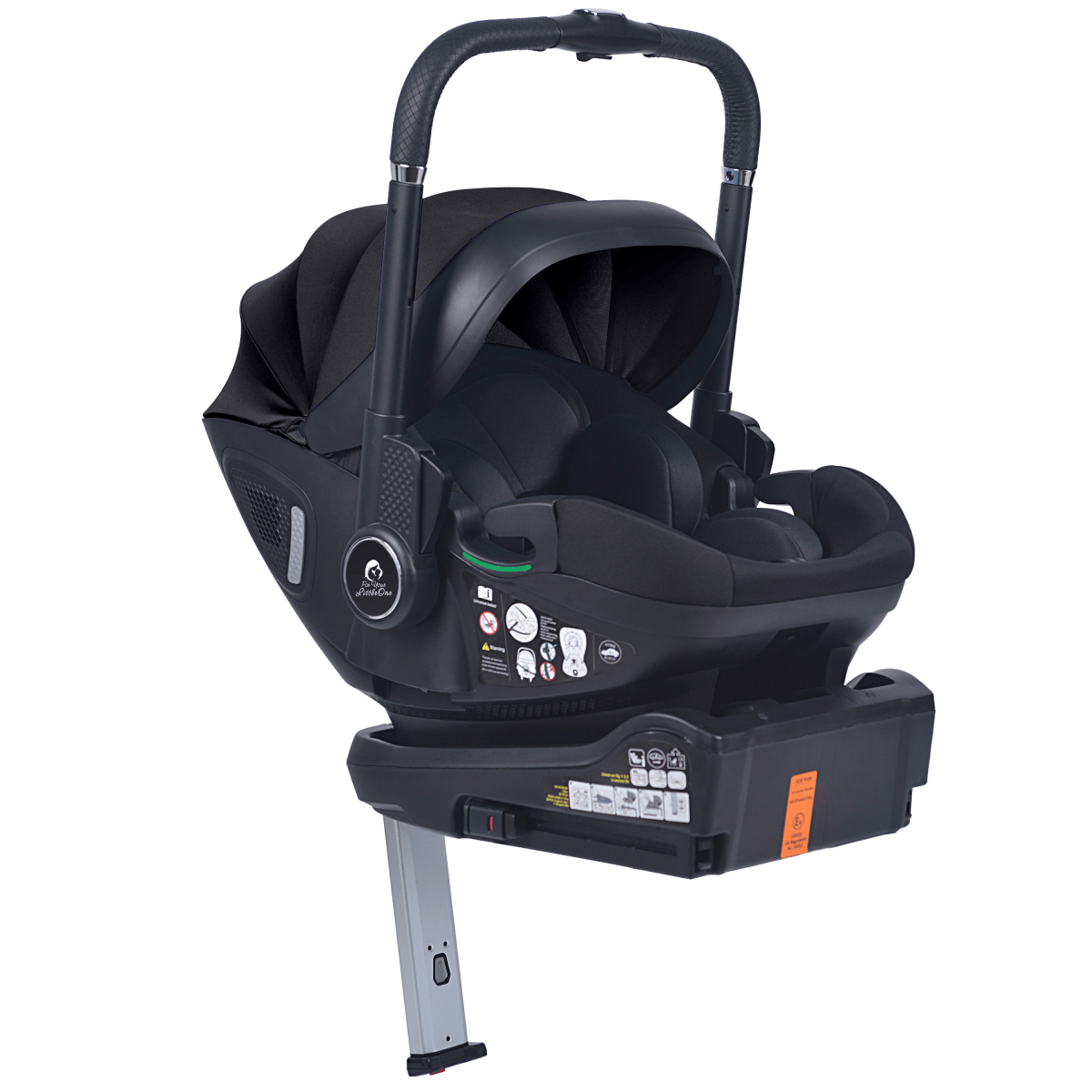 Qubi Infant Car Seat Stroller 7 Piece Bundle - Eclipse Black