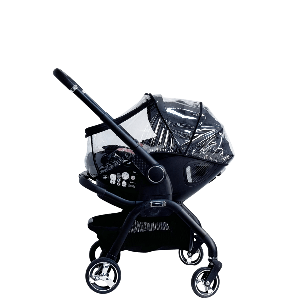 Qubi Infant Car Seat Stroller 7 Piece Bundle - Eclipse Black