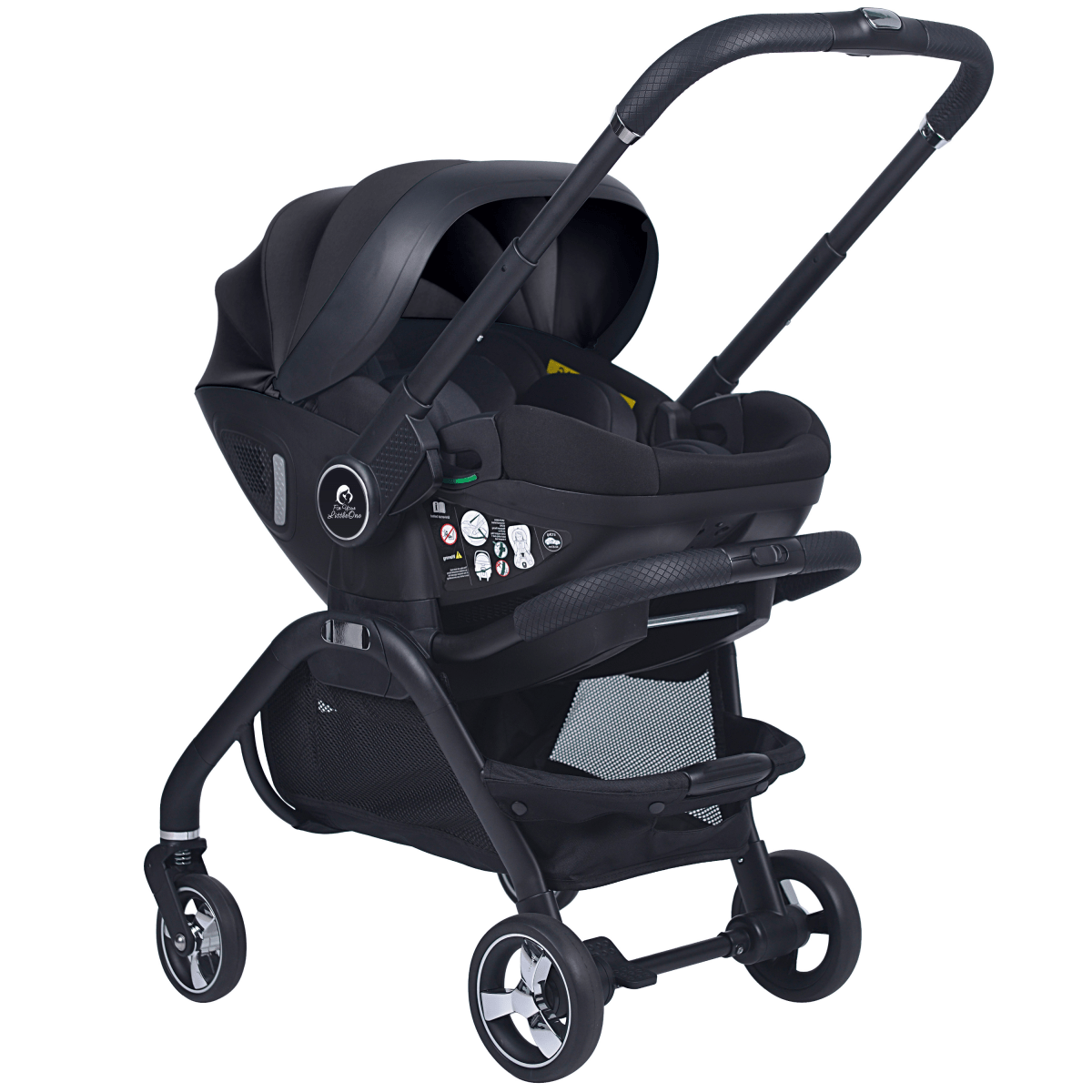 Qubi Infant Car Seat Stroller 7 Piece Bundle - Eclipse Black