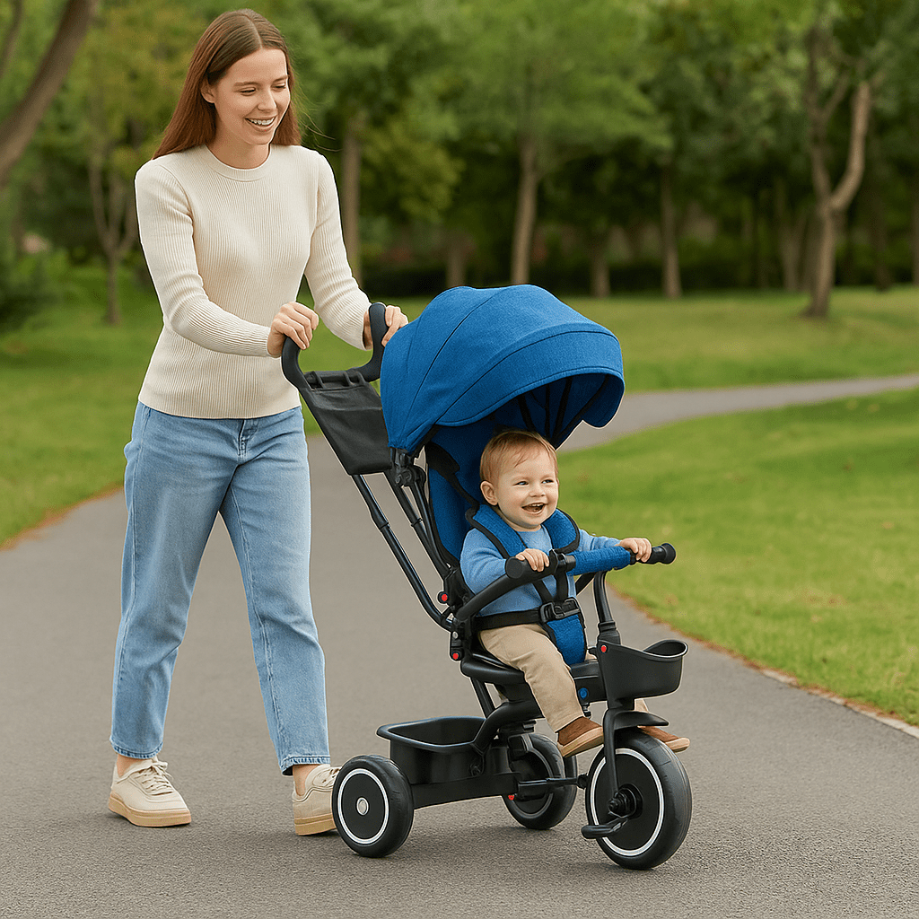 6 In 1 Trike V3 - Blue (9 Months - 5 Years)