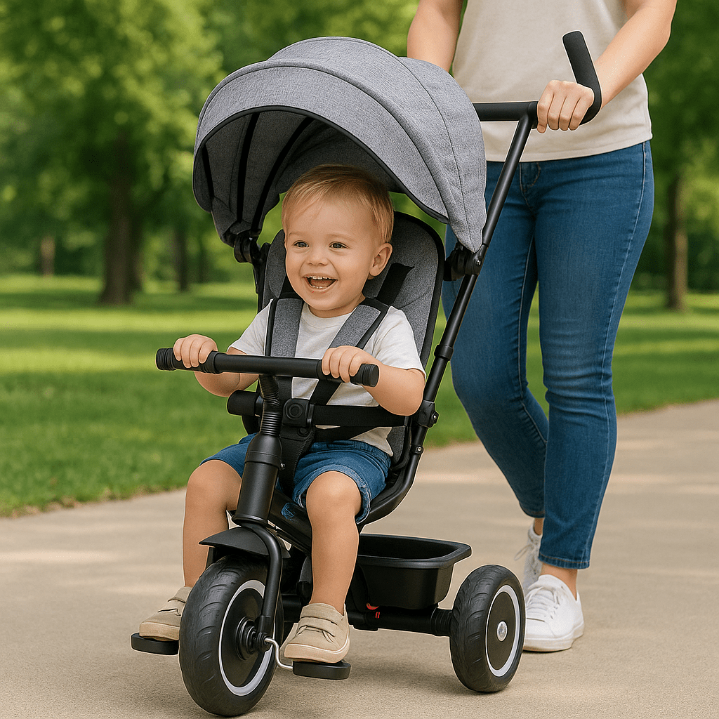For Your Little One 6 in 1 Trike V3 - Grey (9 months - 5 years)