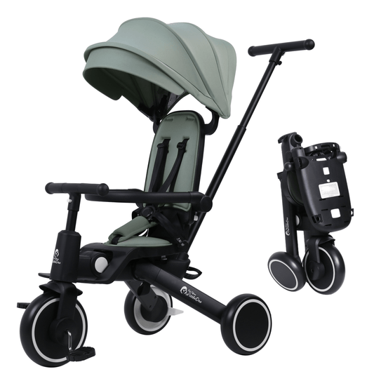 For Your Little One Xplor 6 in 1 Foldable Trike - Green (10m-5y)