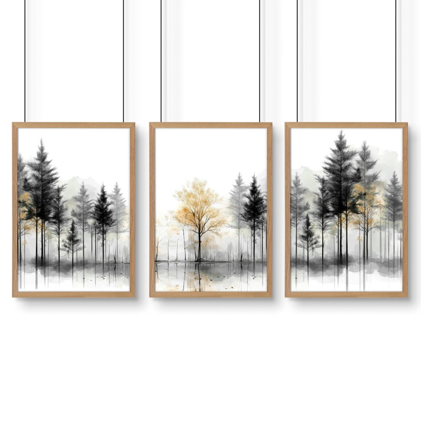 Set of 3 Asian Inspired Wall Art Prints