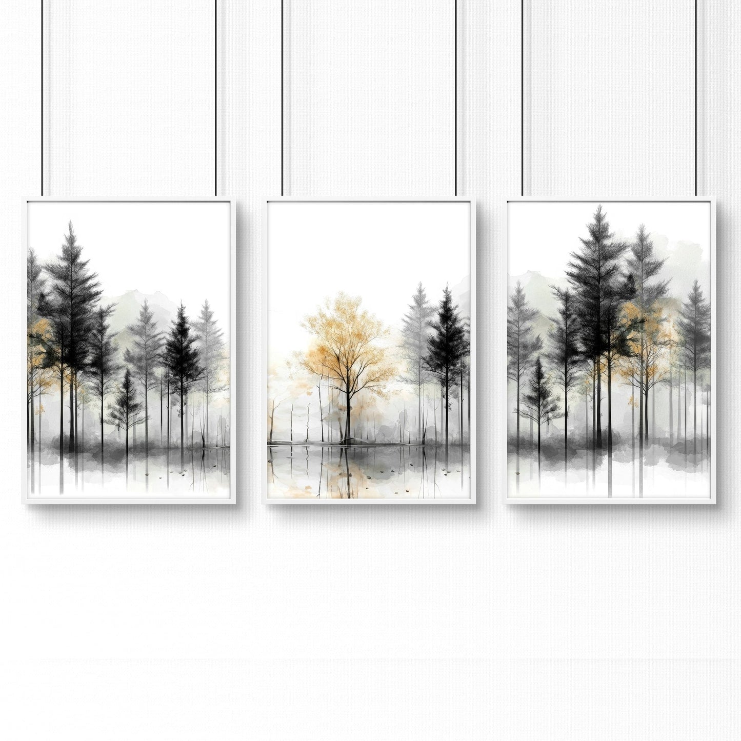 Set of 3 Asian Inspired Wall Art Prints