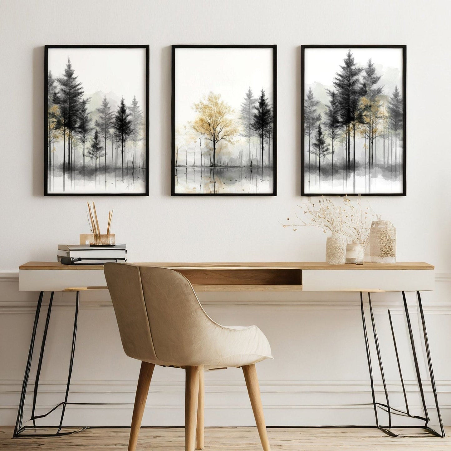 Set of 3 Asian Inspired Wall Art Prints