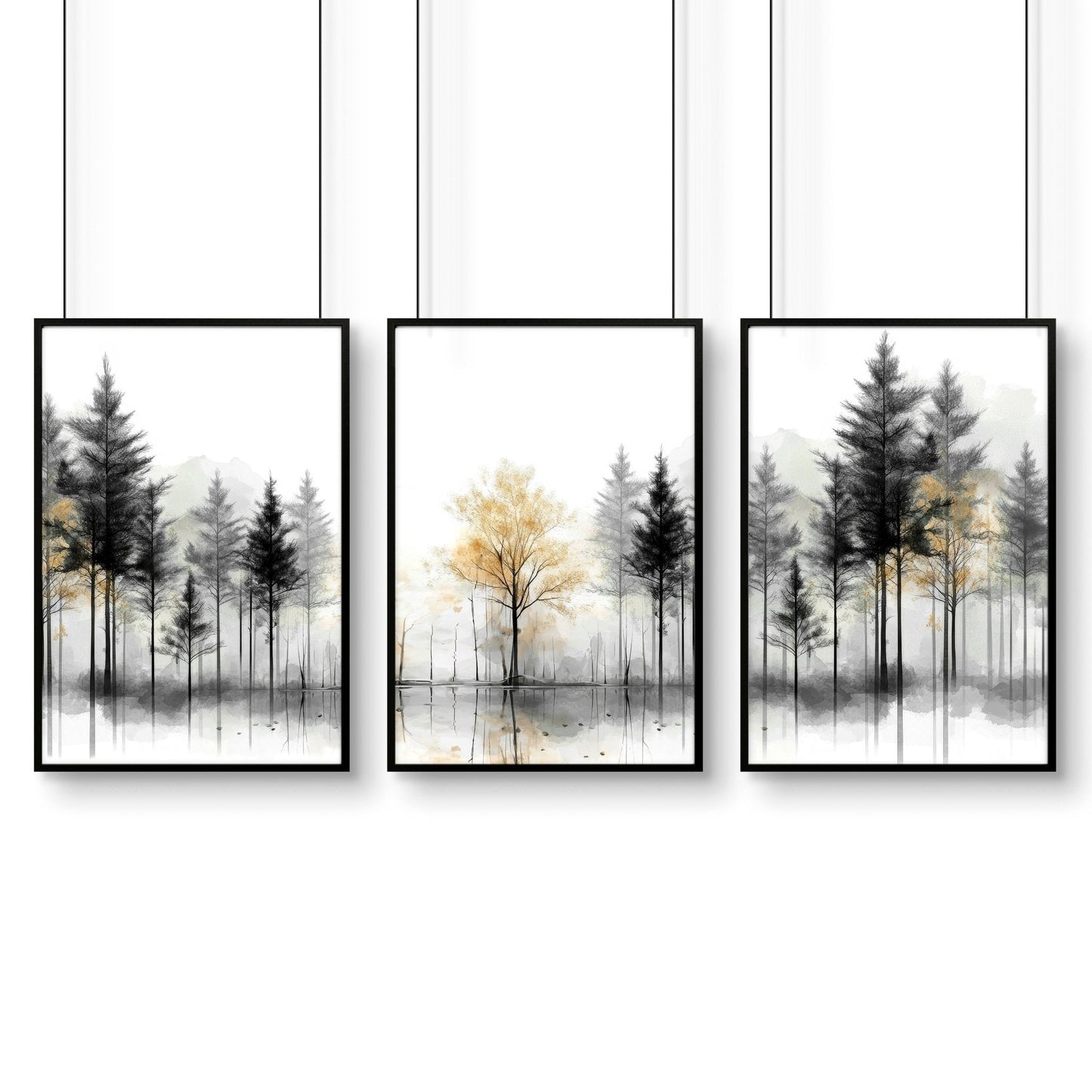 Set of 3 Asian Inspired Wall Art Prints