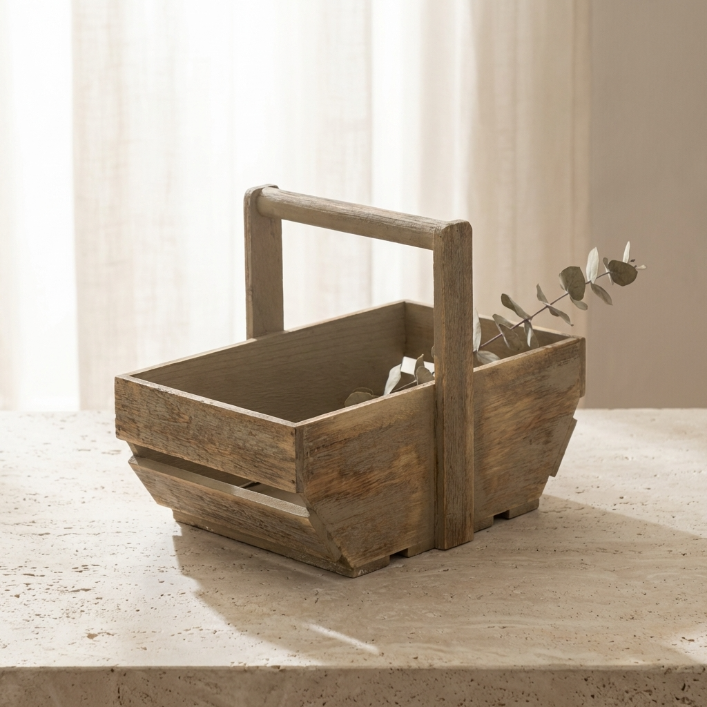 Oak Effect Wooden Trug