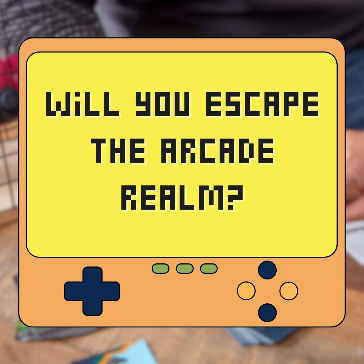 Game Over Controller Escape Room arcade challenge asking players if they can escape the arcade realm
