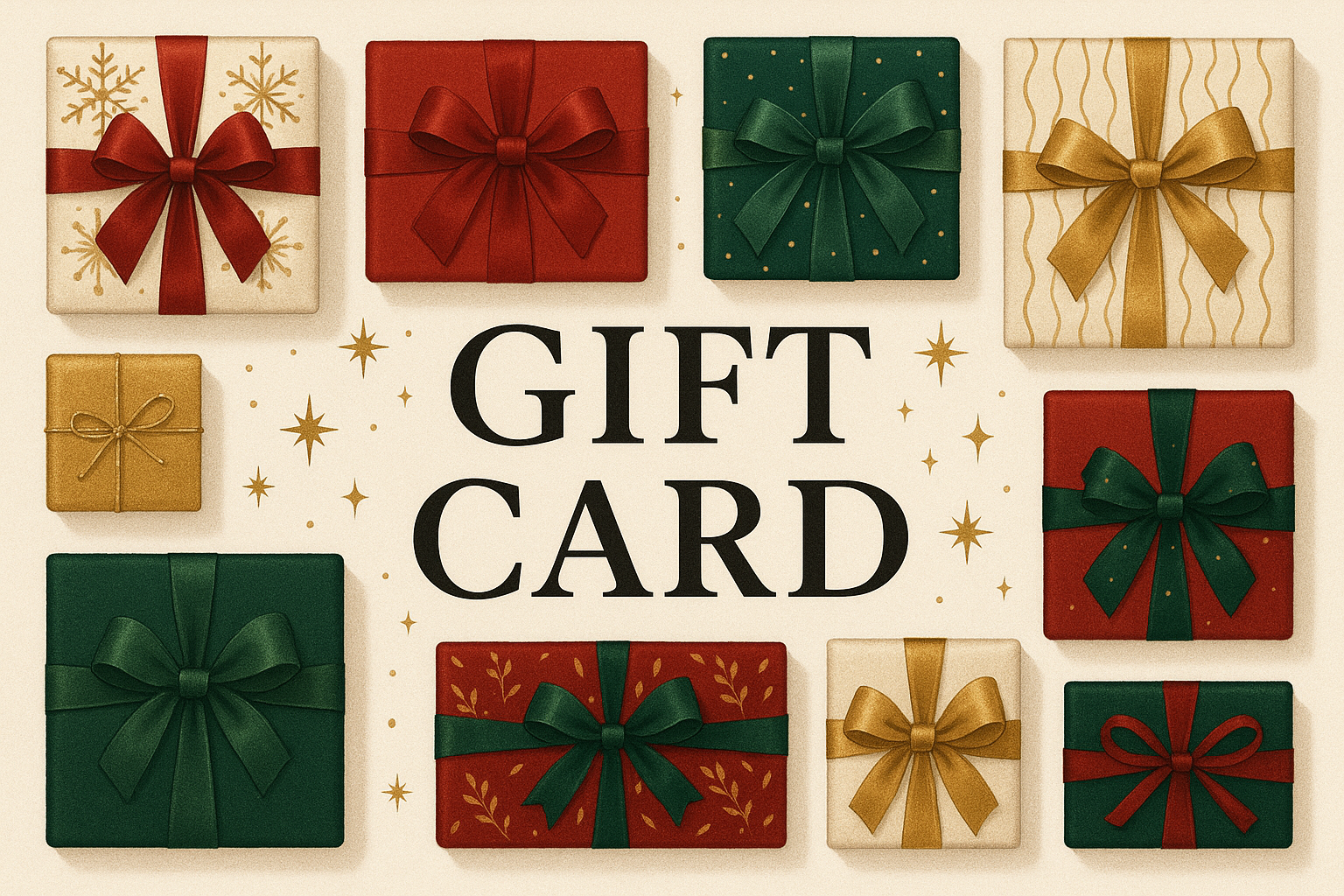 gift card image with presents