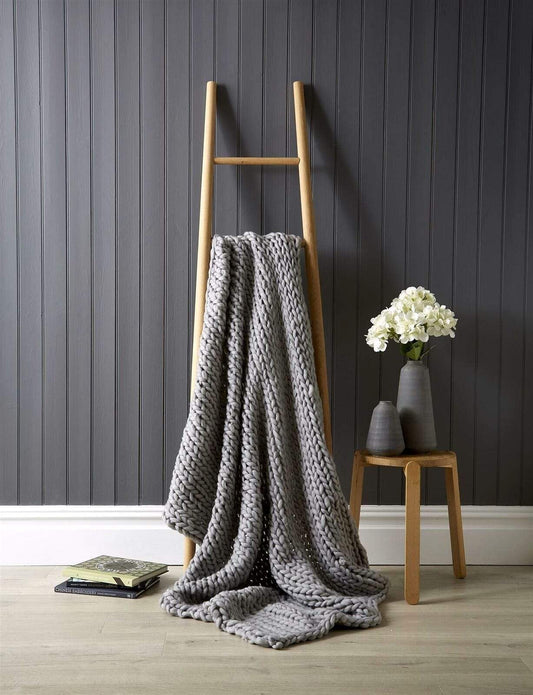 Handmade Chunky Cable Knit Throw Luxurious Oversized Super Soft Fleece Blanket by OLIVIA ROCCO
