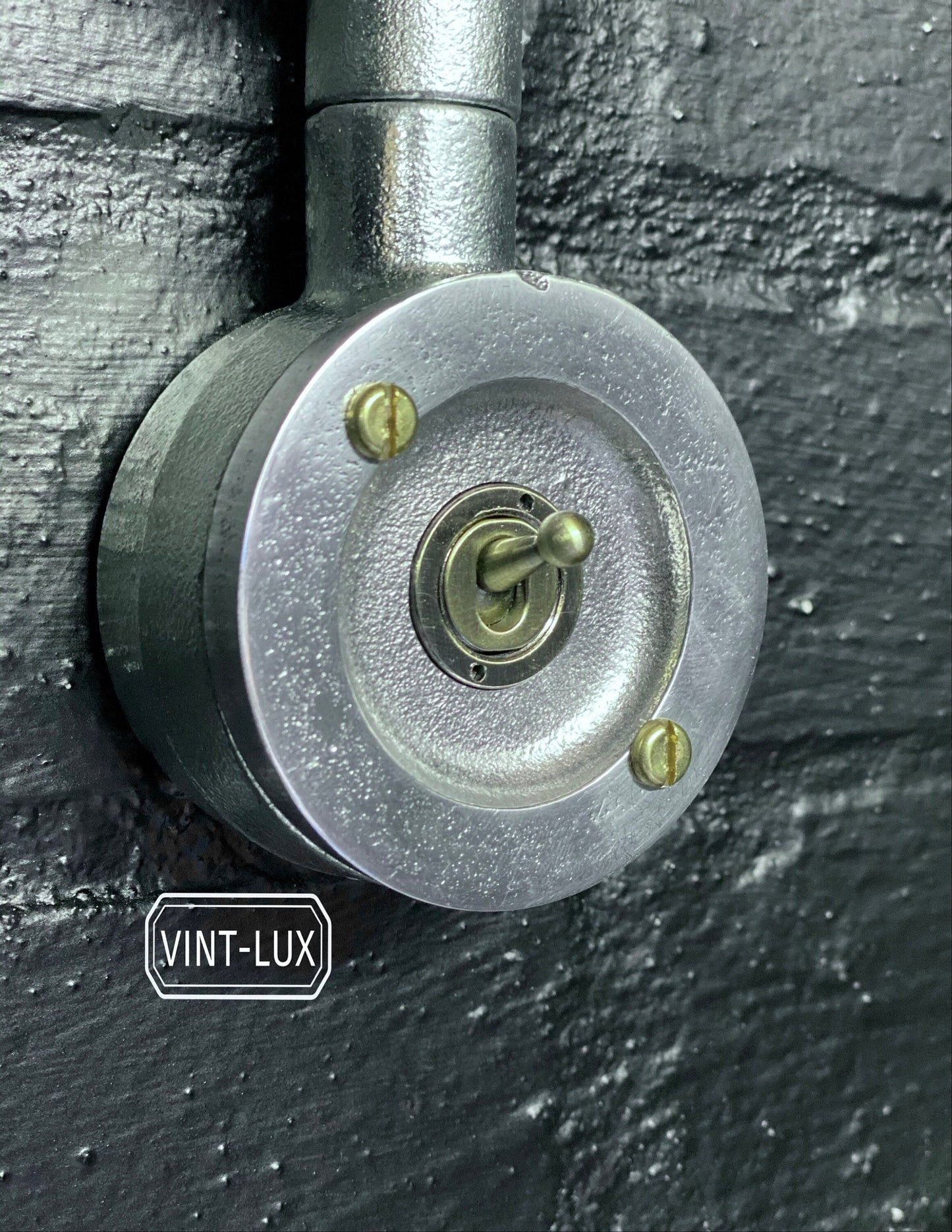 Double Gang Solid Cast Conduit Metal Light Switch Industrial 2 Way by Vintage-Electrical