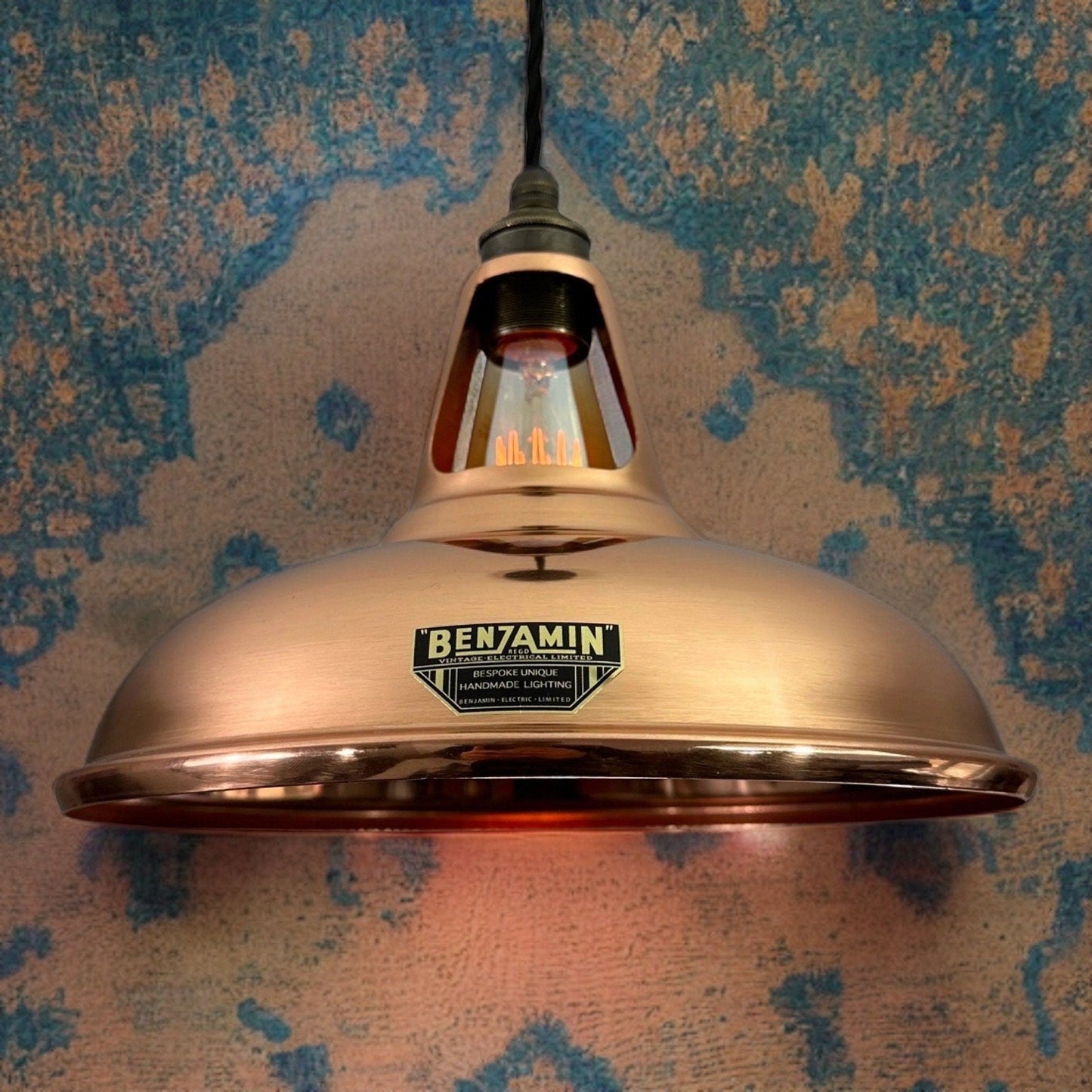 Cawston - Genuine Solid Copper Slotted Lampshade Pendant Ceiling Light - 11 Inch by Vintage-Electrical