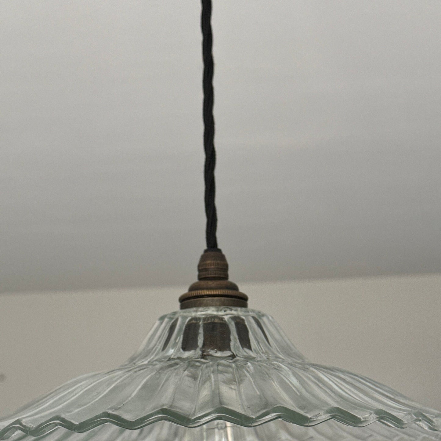 Lenwade ~ Prismatic Glass Shade Light Pendant Set by Vintage-Electrical