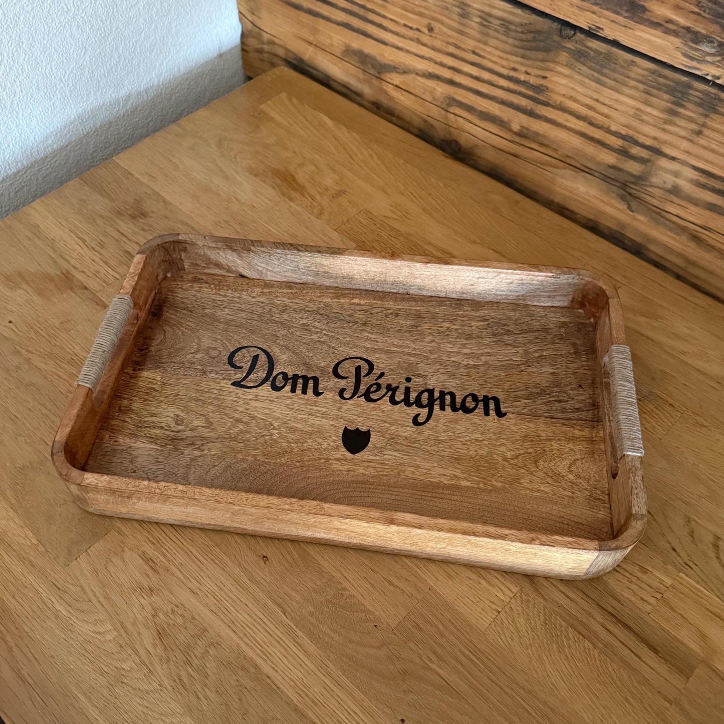 Wooden Serving Trays Dom Pérignon Champagne by Vintage-Electrical