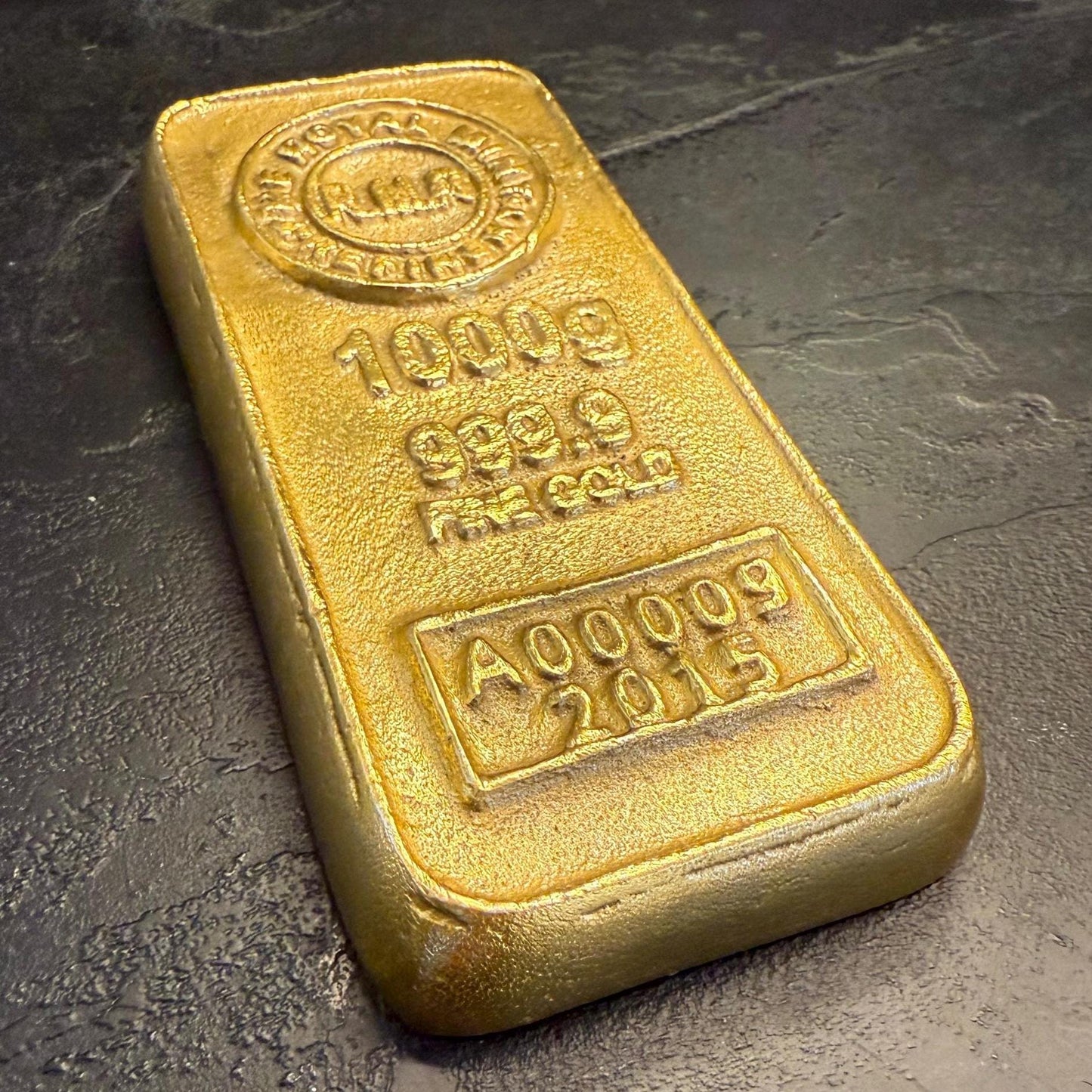 Cast Iron Gold Bullion Bar Paper Weight by Vintage-Electrical