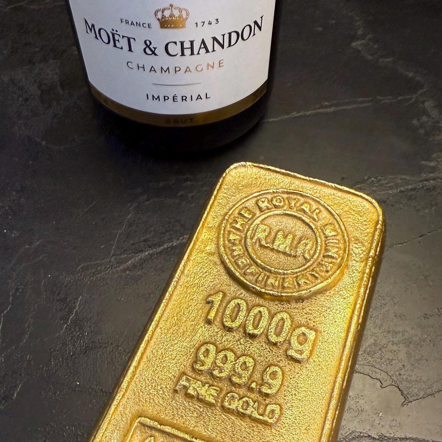 Cast Iron Gold Bullion Bar Paper Weight by Vintage-Electrical