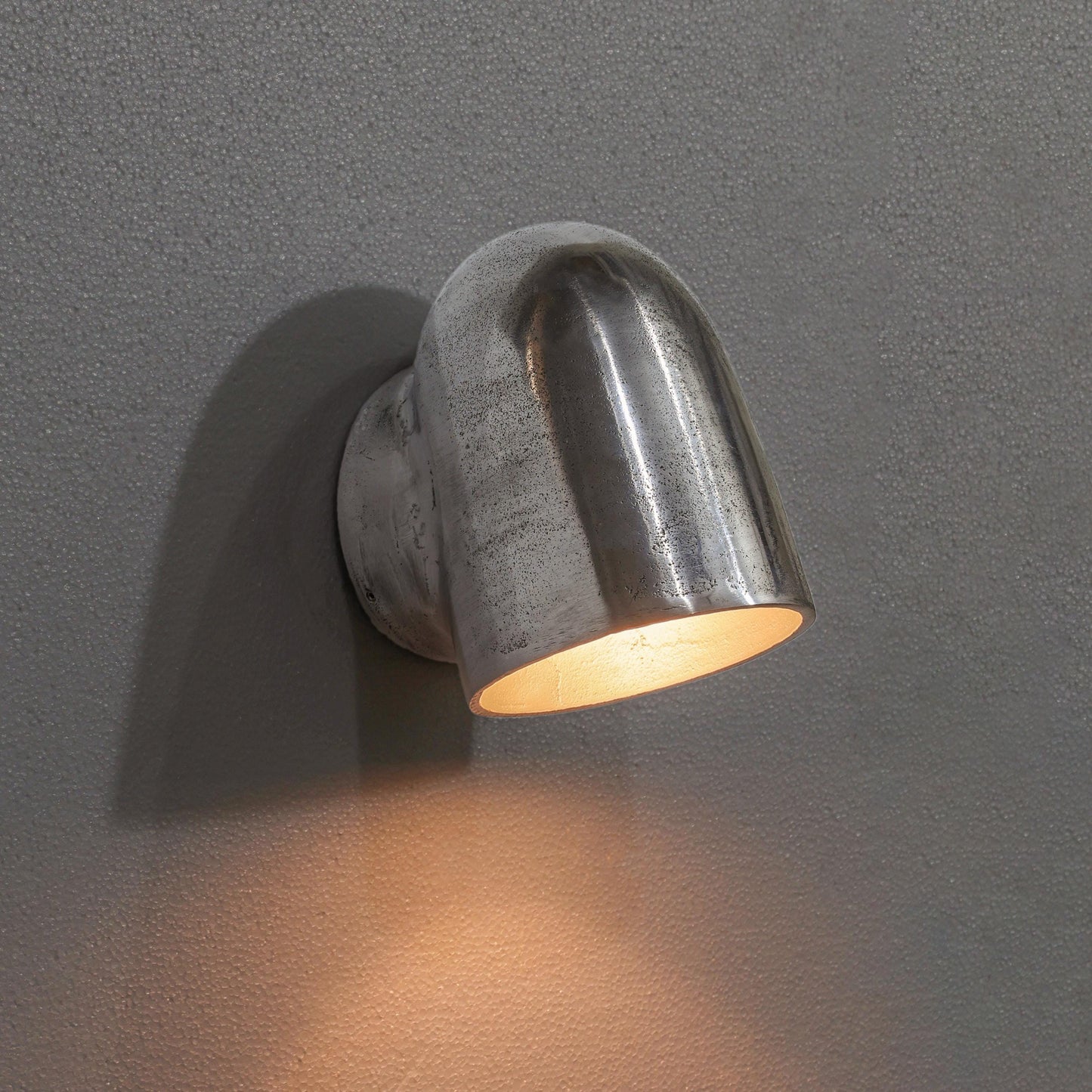 Hopton ~ Pewter Mast Down Light Solid Cast Wall Sconce by Vintage-Electrical