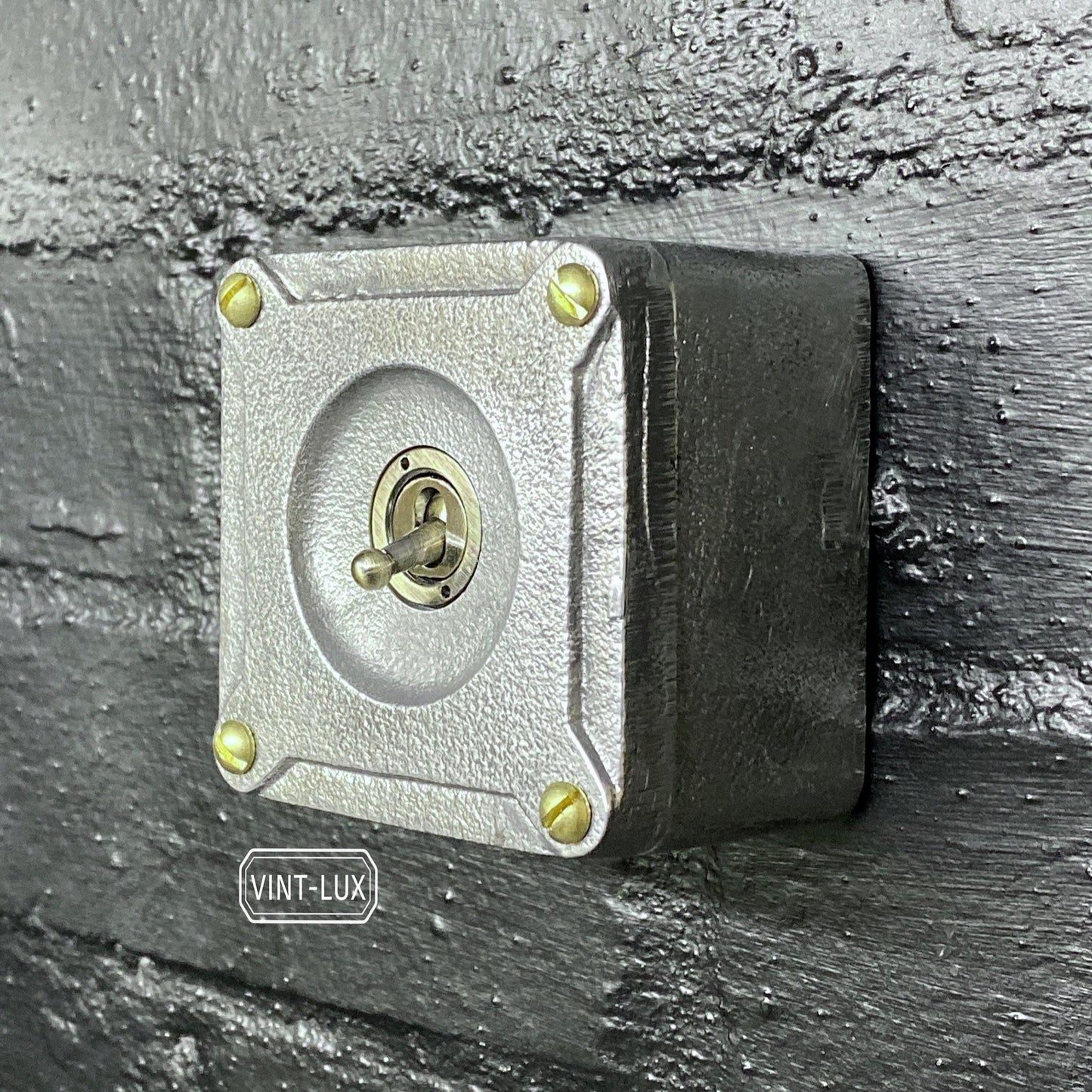 Single Gang 2 Way Conduit Surface Mounting Light Switch Solid Cast Metal Industrial ~ BS EN Approved Vintage Britmac Style by Vintage-Electrical