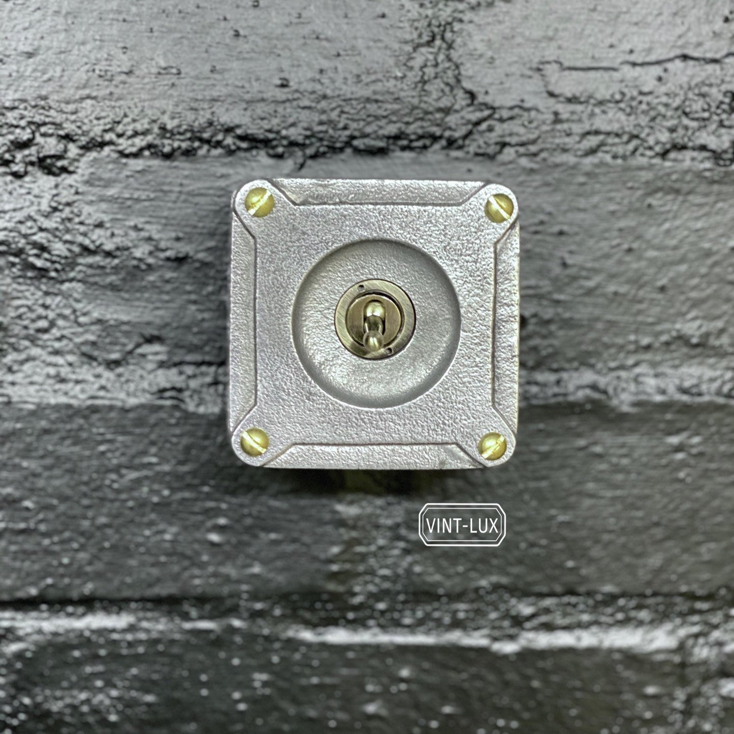 Single Gang 2 Way Conduit Surface Mounting Light Switch Solid Cast Metal Industrial ~ BS EN Approved Vintage Britmac Style by Vintage-Electrical
