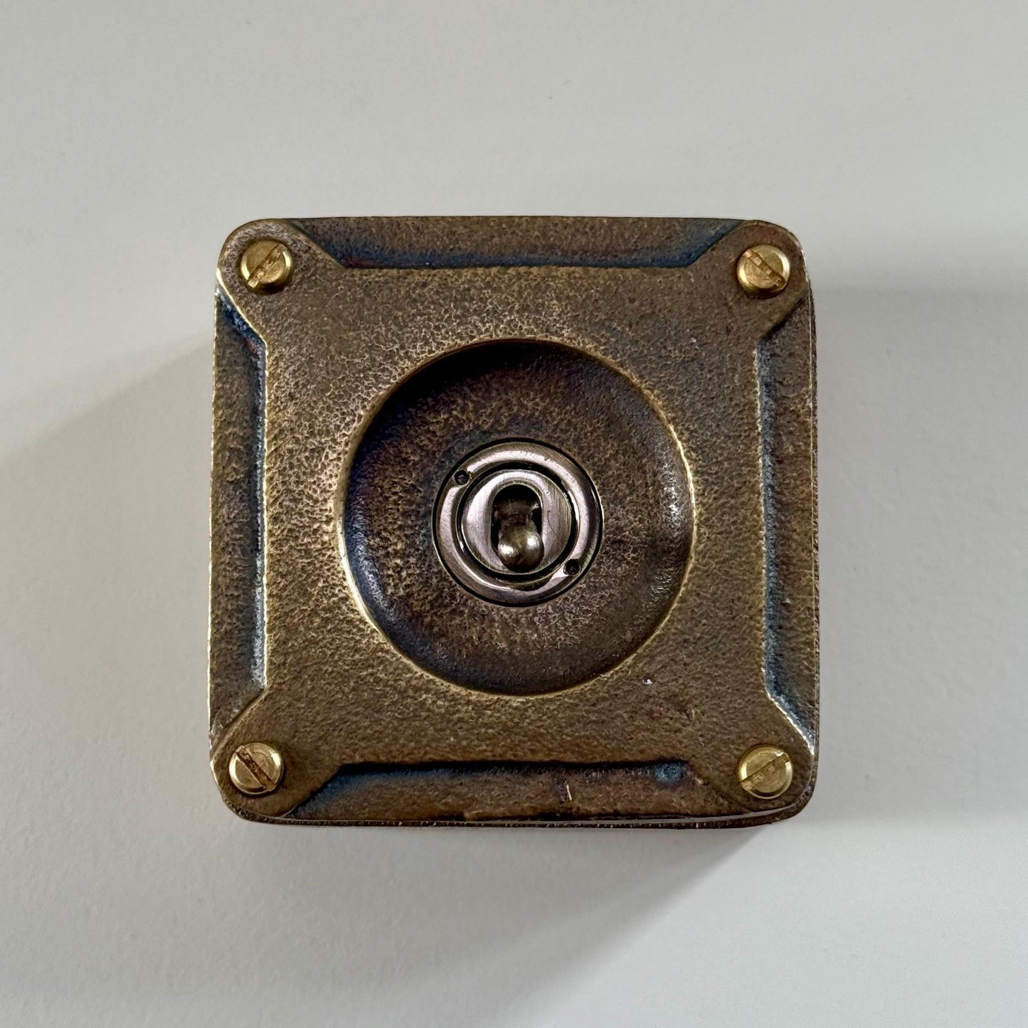 Single Gang Bronze Solid Cast Metal Surface Mounting Light Switch Industrial 2 Way - BS EN Approved Vintage Britmac Style. by Vintage-Electrical