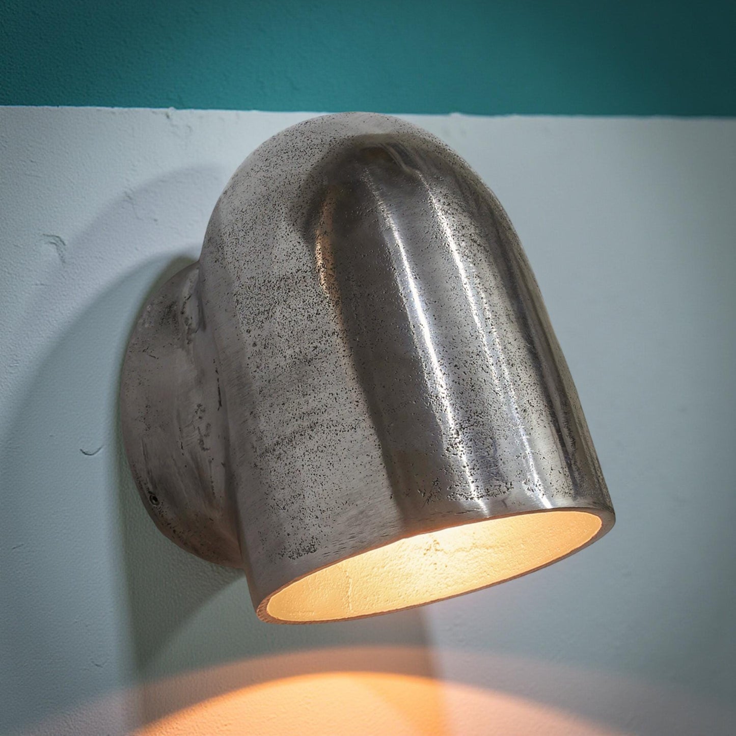Hopton ~ Pewter Mast Down Light Solid Cast Wall Sconce by Vintage-Electrical