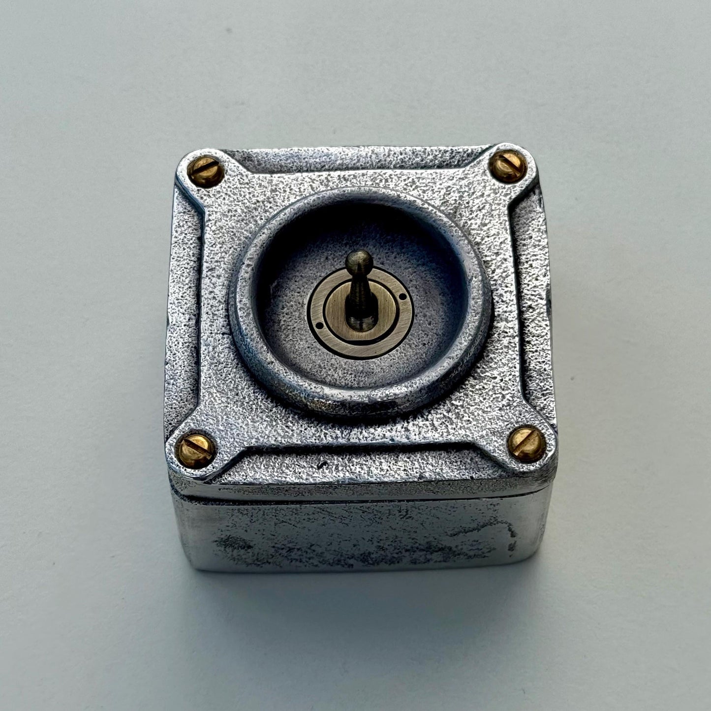 Single Gang Solid Metal Conduit Toggle Light Switch - Industrial Vintage Crabtree by Vintage-Electrical