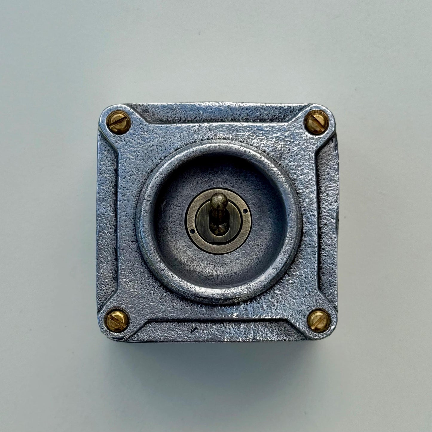 Single Gang Solid Metal Conduit Toggle Light Switch - Industrial Vintage Crabtree by Vintage-Electrical