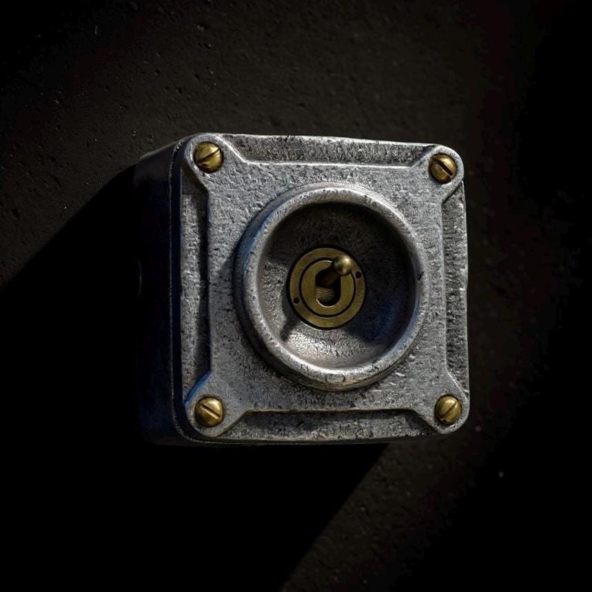 Single Gang Solid Metal Conduit Toggle Light Switch - Industrial Vintage Crabtree by Vintage-Electrical