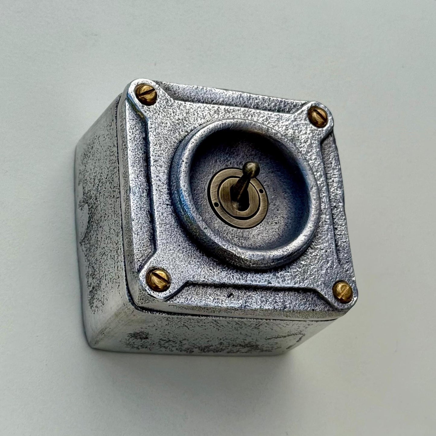 Single Gang Solid Metal Conduit Toggle Light Switch - Industrial Vintage Crabtree by Vintage-Electrical