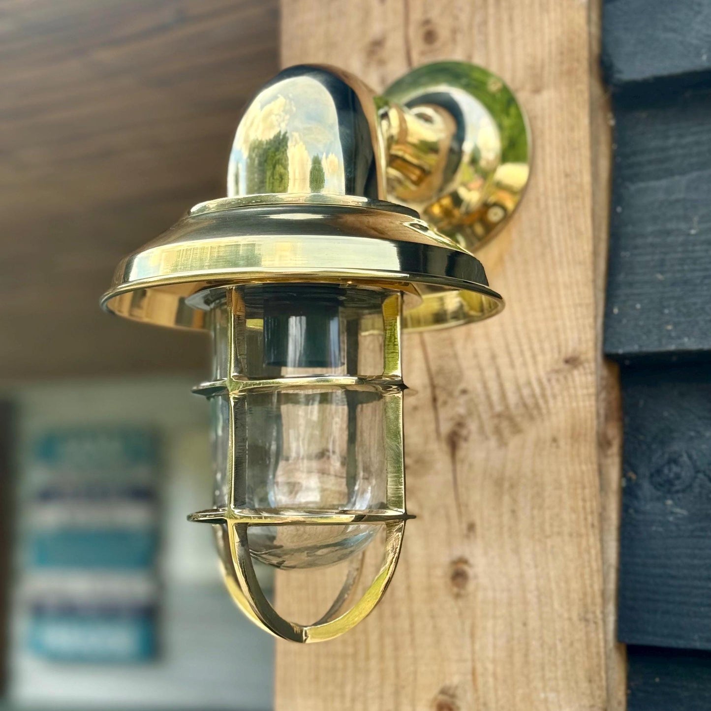 Wells - Solid Brass Bulkhead Outdoor & Bathroom Wall Light by Vintage-Electrical