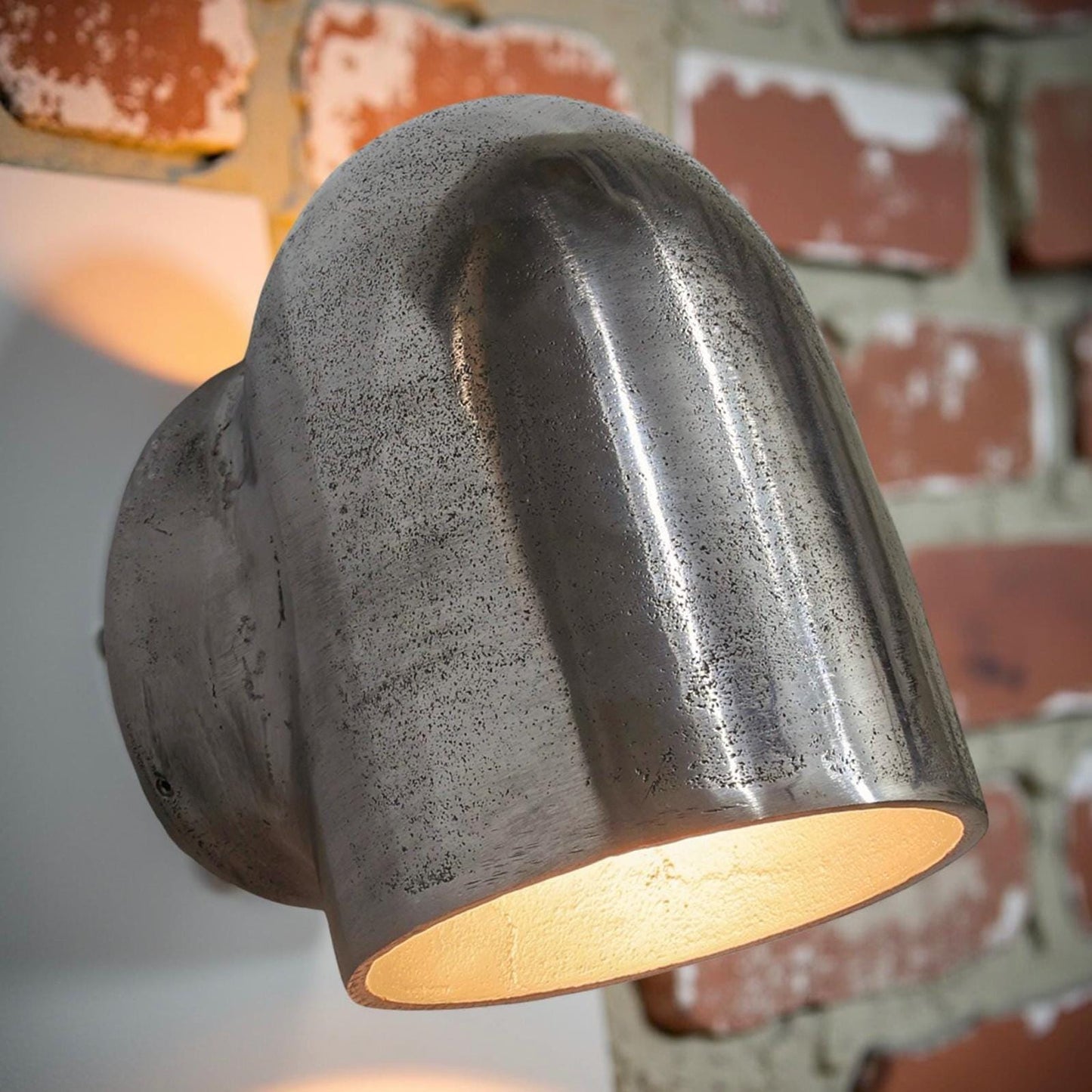Hopton ~ Pewter Mast Down Light Solid Cast Wall Sconce by Vintage-Electrical