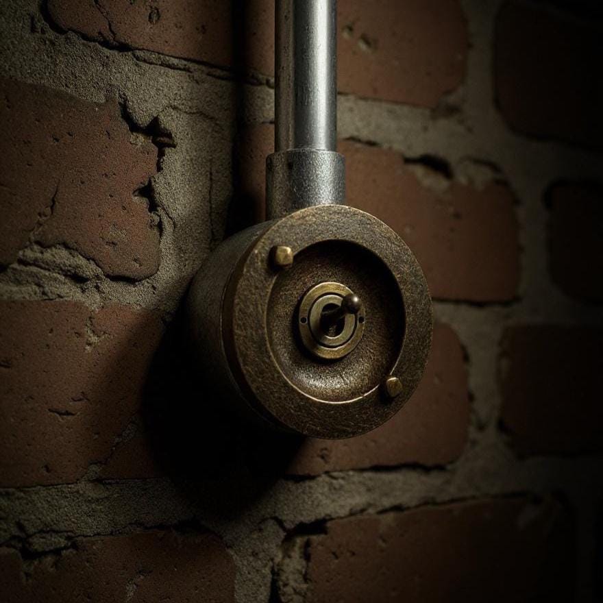 Single Gang Bronze Conduit Metal Light Switch Industrial by Vintage-Electrical