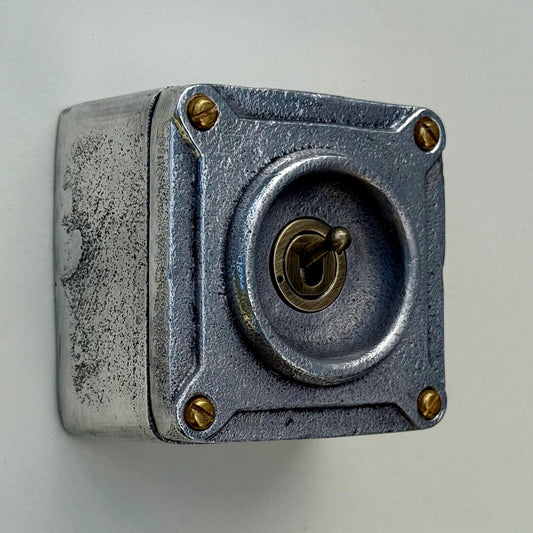 Single Gang Solid Metal Conduit Toggle Light Switch - Industrial Vintage Crabtree by Vintage-Electrical